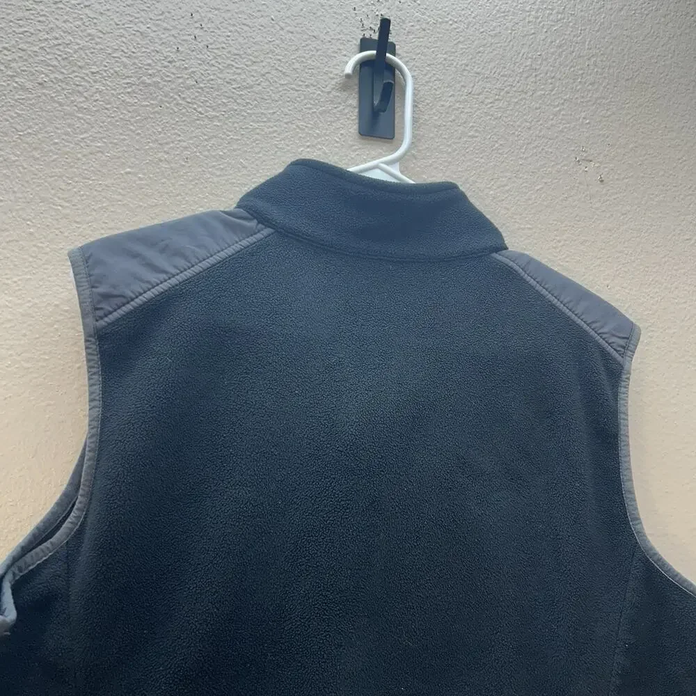 L.L. Bean‎ Fleece Full Zip Black Vest Womens XL Polartec Hiking Outdoors Winter